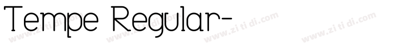 Tempe Regular字体转换